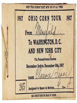 Item #47136 Ohio Corn Tour coupon ticket book - From Mansfield to Washington, D.C. and New York...