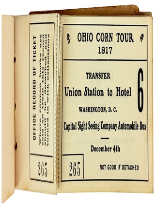 Ohio Corn Tour coupon ticket book - From Mansfield to Washington, D.C. and New York City