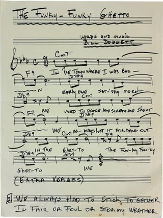 Archive of Photographs, Handwritten Sheet Music, and Ephemera Belonging to Jazz and R&B Organist