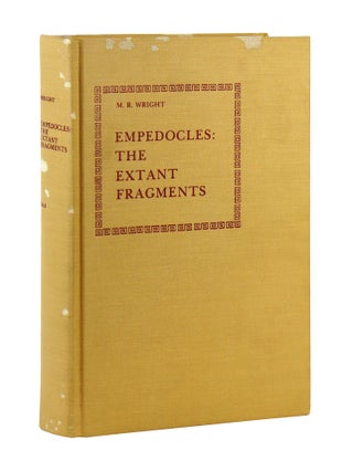 Item #47565 Empedocles: The Extant Fragments. Empedocles, M R. Wright, ed