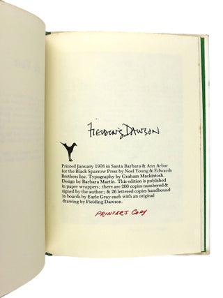 The Man Who Changed Overnight and Other Stories & Dreams, 1970-1974 [Signed Deluxe Limited Edition; Printer's Copy]