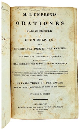 M.T. Ciceronis Orationes Quaedam Selectae in Usum Delphini