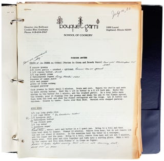 Archive of Materials Relating to the Bouquet Garni School of Cookery and La Chef Gourmet Catering company