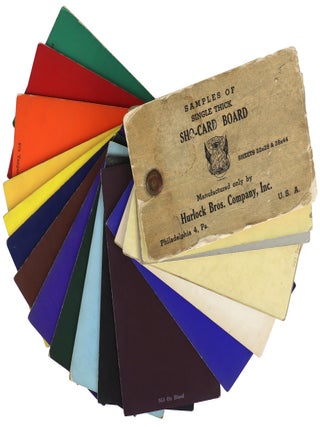 Item #47698 Samples of Single Thick Sho-Card Board. Inc Hurlock Bros. Company
