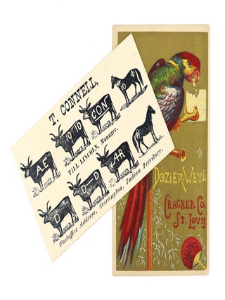 Item #47718 Pair of trade cards for T. Connell, Indian Trader and Dealer in General Merchandise....