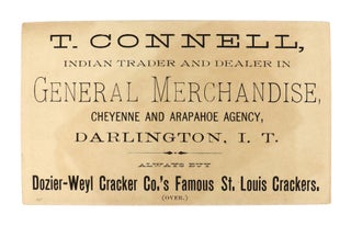 Pair of trade cards for T. Connell, Indian Trader and Dealer in General Merchandise