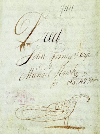Manuscript Deed of Indenture Between John and Elizabeth Forney and Michael Hawke, Londonderry, Pennsylvania