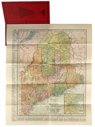 Item #47779 Fold-out Map of Maine. Maps – Maine, C S. Hammond, Co. / R. M. Lewsen, Co