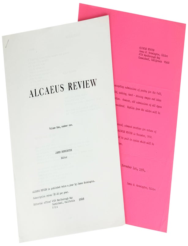 Alcaeus Review, Vol. 1, no. 1 All Published | James Normington, ed