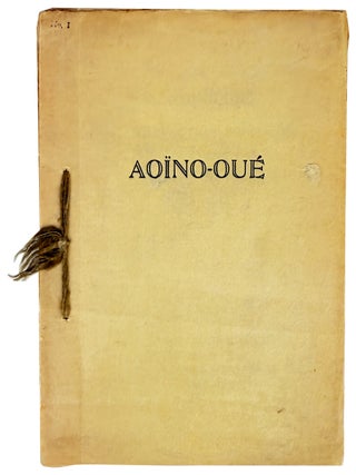 Item #48030 Aoino-Oue: Traduction Sommaire. Japanese Noh plays, Masuko Matsudaira