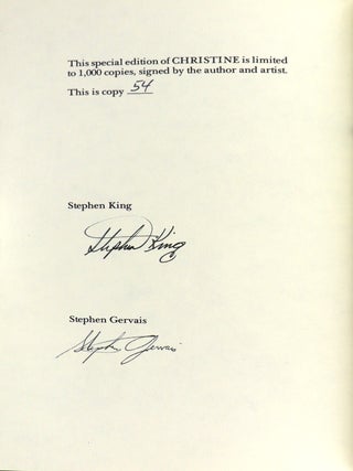 Christine [Limited Edition Signed by King and Gervais]