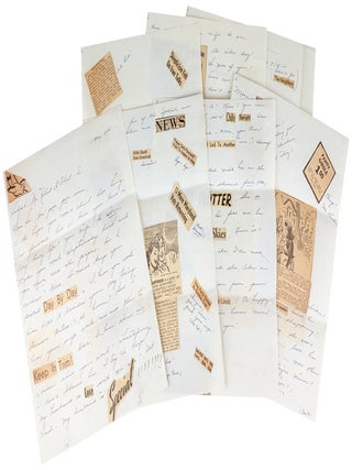 Item #48283 Manuscript letter with integrated newspaper clippings to Robert H. Eckert Sr. from...