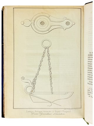 Essai sur l'Eclairage chez les Romains ou Introduction a l'histoire du luminaire dans l'Eglise suivie d'une note au sujet d'une lampe antique trouvee a Grand (Vosges)