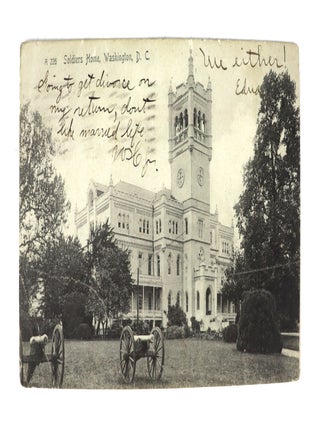 Item #48483 Postcard mentioning divorce. Edna, her beau