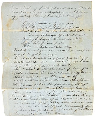 Autograph Letter from a New Bedford Whaleman in Honolulu to His Sister Sarah