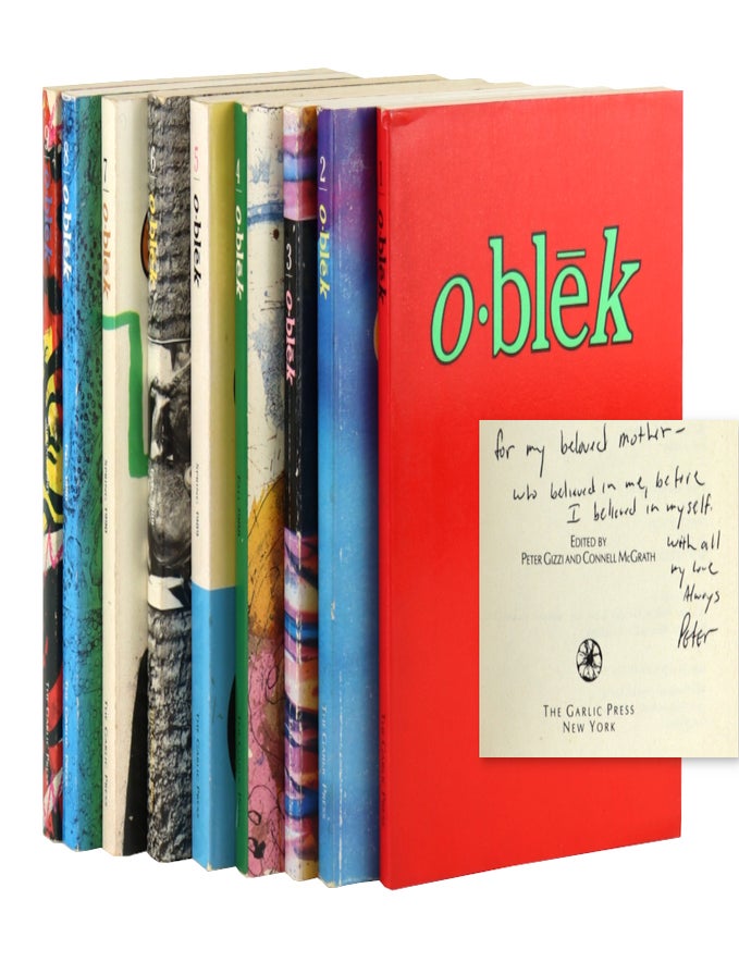 Item #48650 o&bull;bl&eacute;k: a journal of language arts [Issues 1&ndash;9] [Signed and. Peter Gizzi,...