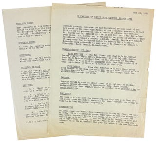 Archive of Correspondence while a camper at Camp Bonnie Dune, Cape Cod, 1932-34