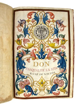 Item #48740 Illuminated Genealogical Certificate of the Family Line of Don Melchior de Thoribio...