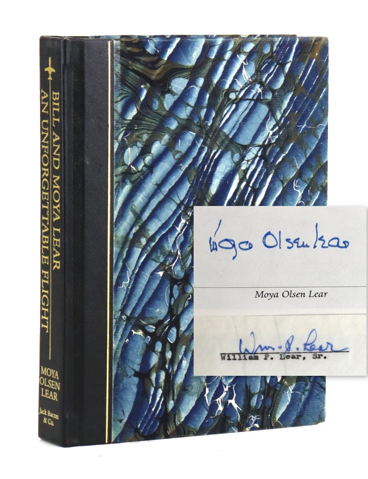 Item #48860 Bill and Moya Lear: An Unforgettable Flight [Limited Lettered Edition, Signed by Neil Armstrong, Buzz Aldrin, Gerald Ford, Hank Beaird, Clay Long, and Bill and Moya Lear]. Buzz Aldrin Neil Armstrong, Clay Long, Hank Beaird, Gerald Ford, William P. Lear.