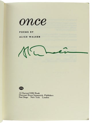 Once: Poems [Signed]