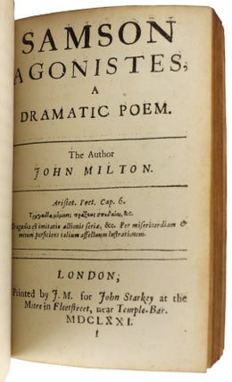Paradise Regain'd. A Poem. In IV Books. To which is added Samson Agonistes