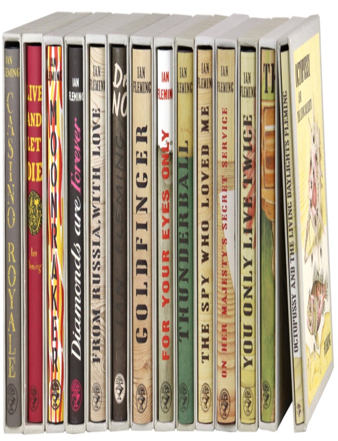 Item #49070 Complete Set of the First Edition Library James Bond [Fourteen Volumes]. Ian Fleming.