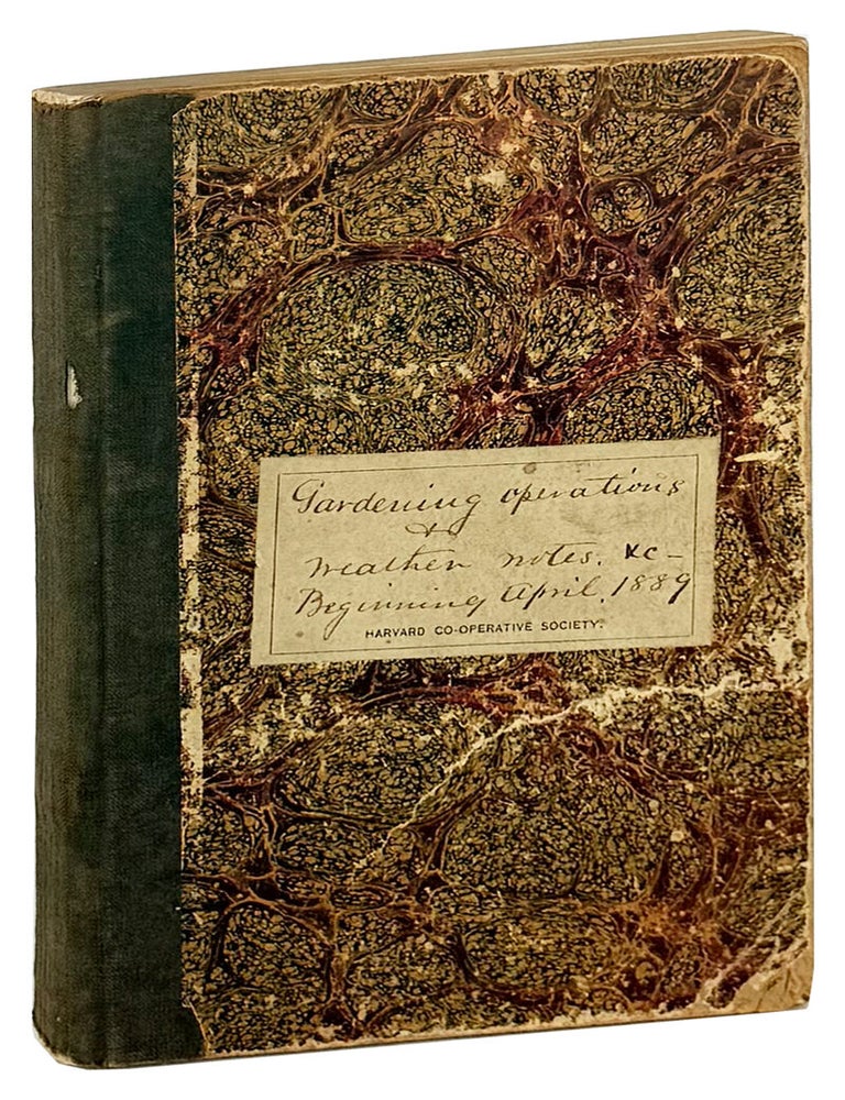 Item #49081 Gardening Operations + Weather Notes. KC - Beginning April, 1889 [Manuscript Gardening Notebook]. Marjorie Anthony Markwick.