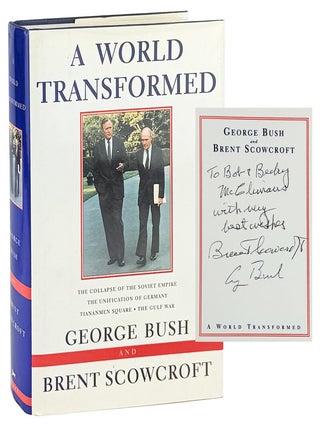 Item #49152 A World Transformed [Signed Bookplate]. George Bush, Brent Scowcroft