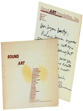 Sound / Art [with Laid in Autograph Letter to artist. Vito Acconci, Don.