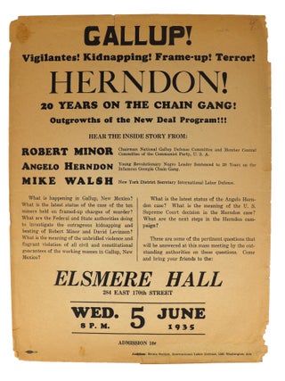 Gallup! Vigilantes! Kidnapping! Frame-up! Terror! Herndon! 20 Years on the