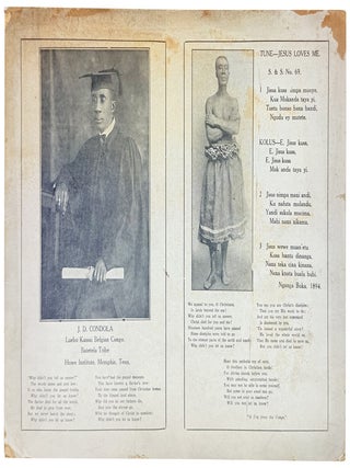 Publicity Placard] J.D. Condola / Luebo Kassai Belgian Congo
