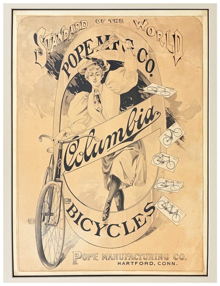 Item #50103 Original Advertisement Art for Pope Mgf. Co. Columbia Bicycles. O. Rohn.