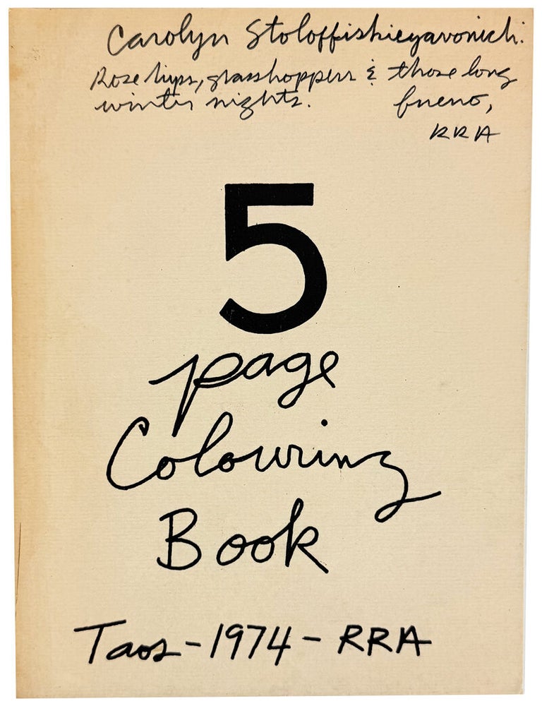 Item #50137 5 Page Colouring Book [Inscribed and Signed]. RRA.