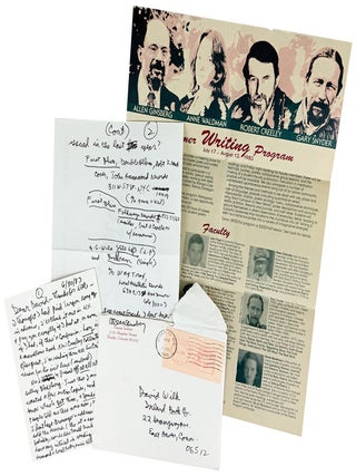 Item #50140 Autograph Letter Signed to David Wilk. Allen Ginsberg