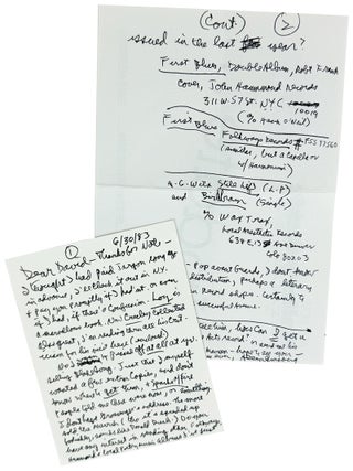 Autograph Letter Signed to David Wilk