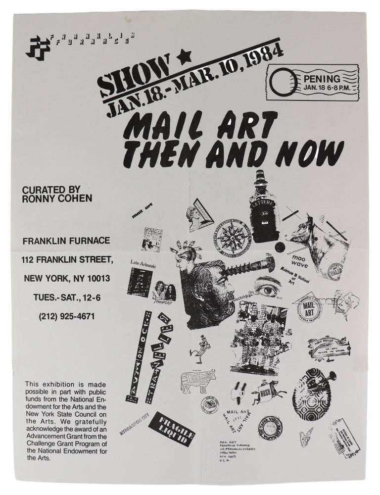 Item #50215 Mail Art Then and Now [Exhibition Poster]. Ronny Cohen, Franklin Furnace, curator.