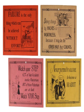 Collection of four cautionary/motivational posters