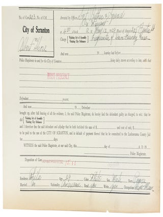 Collection of 48 Police Magistrate Court Forms of Madams, Sex Workers, and their Johns