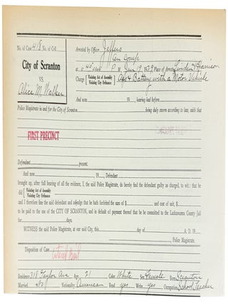 Collection of 48 Police Magistrate Court Forms of Madams, Sex Workers, and their Johns