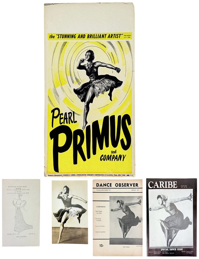 Item #50308 Collection of Early Career Materials. Pearl Primus.