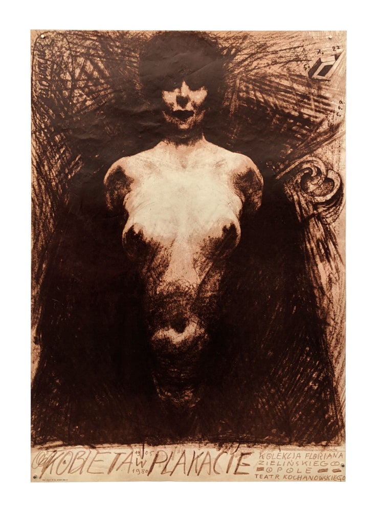 Item #6182 Teatr Jana Kochanowskiego - Nude woman emerging from darkness. Franciszek Starowieyski.