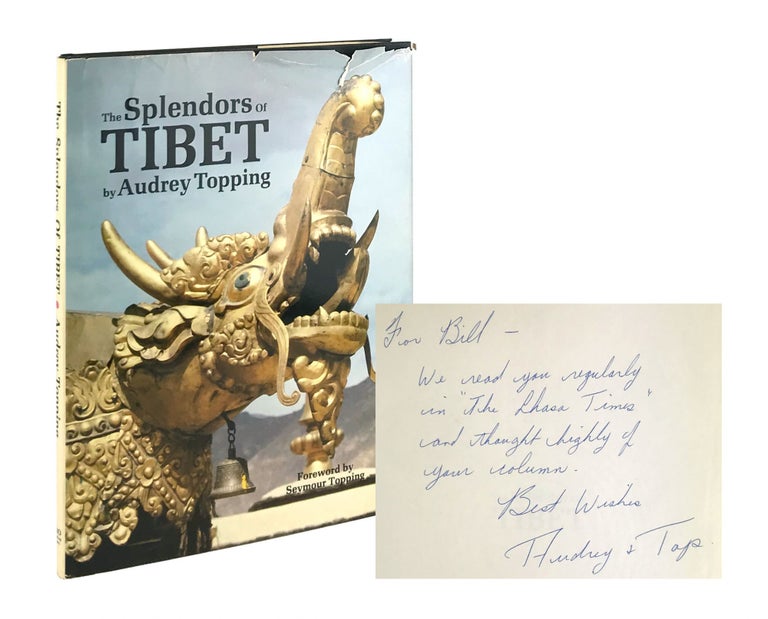 Item #6601 The Splendors of Tibet [Signed to William Safire]. Audrey Topping, Seymour Topping, fwd.