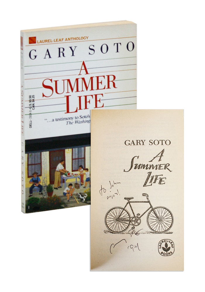 Item #7020 A Summer Life [Inscribed and Signed]. Gary Soto.