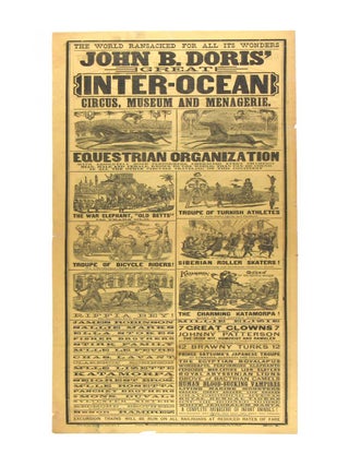 Item #7262 "The World Ransacked for All Its Wonders" - Show Herald for John B. Doris' Inter-Ocean...