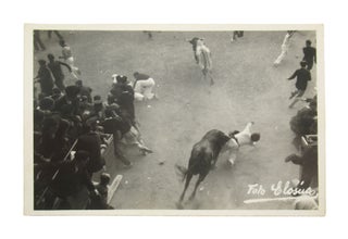 Collection of Twelve Real Photo Postcards of the Running of the Bulls in Spain