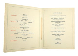 The Conservative Club Banquet tendered to the President of the United States on the evening of June twenty-third, nineteen hundred and eleven--at Infantry Hall in Providence
