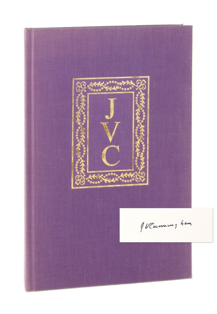Item #8021 Dickinson: Lyric and Legend [Signed Limited Edition]. J V. Cunningham.