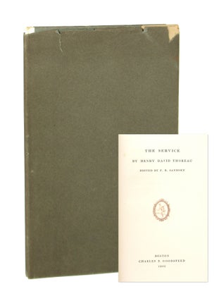 Item #8048 The Service. Henry David Thoreau, F B. Sanborn, ed