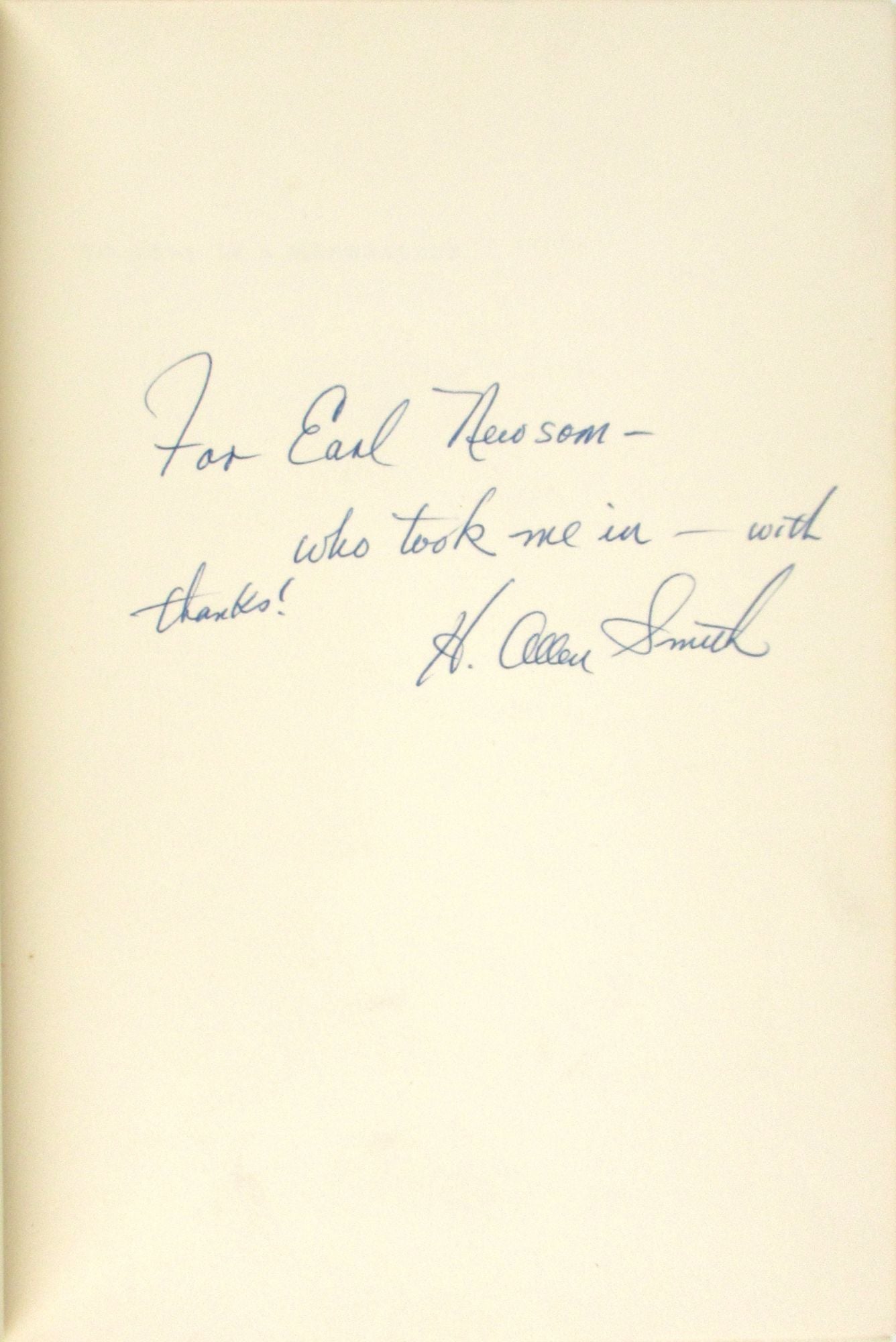 To Hell in a Handbasket Inscribed and Signed to Earl Newsom | H. Allen ...