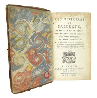 Les Histoires de Salluste, traduites en François; avec le Latin revu et corigé [sic], des notes critiques, et une table géographique
